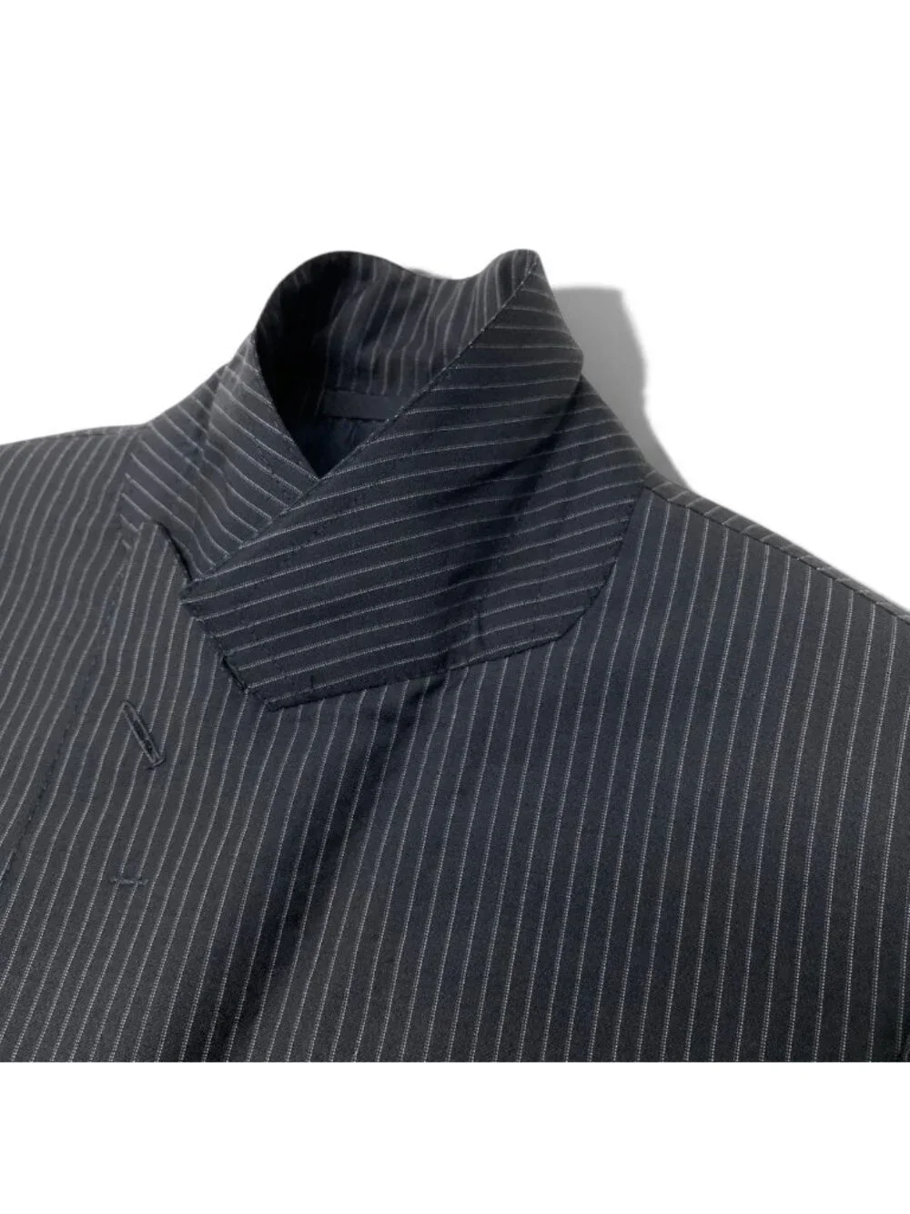 Gucci Tom Ford Era Peak Lapel Suit Set Tailored Jacket Trousers Stripe Gray
